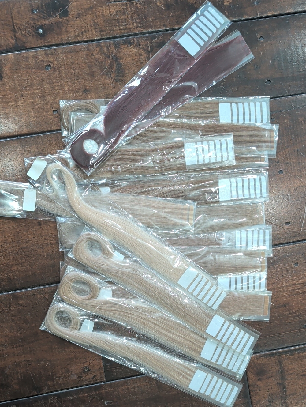 Blonde Tape-In Hair Extensions Pack - Light Blonde
